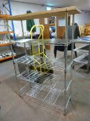 Five Tier Wooden Topped Rack ~140x90x35cm