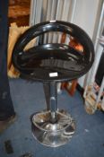 Black & Chrome Gas-Lift Barstool