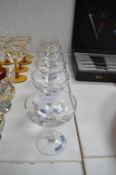 Seven Vintage Babycham Glasses