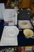 Serving Platters, Cake Stands, Salt Grinders, and