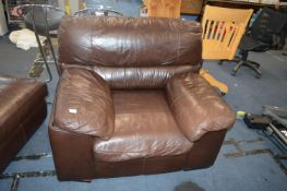Brown Leather Armchair