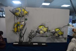 Two Metal Fish Ornaments