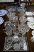 Glassware Including Dressing Table Set, Serving Bo