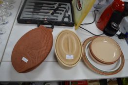 Terracotta Fish Cooker, Serving Bowls, etc.