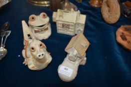 Four Shelf 1970's Pottery Moneyboxes