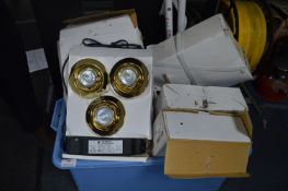 4pks of LV Triple Eyeball Brass Light Fittings