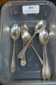 Six Hallmarked Sterling Silver Teaspoons ~81g tota