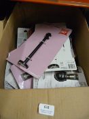 *Box of Assorted Curtain Pole Finials & Brackets