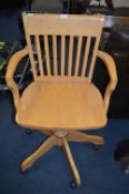 Wooden Office Swivel Chair