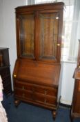 Edwardian Oak Bureau Bookcase