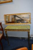 Gilt & Marble Effect Hall Table plus Gilt Framed M