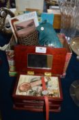 Jewellery Box and Contents of Costume Jewellery, W