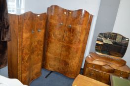 1930's Art Deco Bedroom Suite Comprising Large Dou