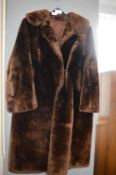 Vintage Artificial Fur Coat Size: 14