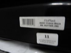 *6x 3m Lengths of Square Black Plastic Gutter