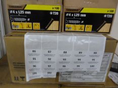 *Carton Containing 64 Boxes of L25 x 4 Turbo Drive CSK Pozi Drive Screws - 100 Screws Per Box