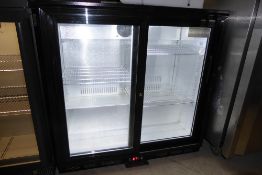 * Sterling double undercounter backbar chiller - sliding doors