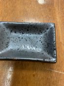 * 210 black crackle dip dish (2.5