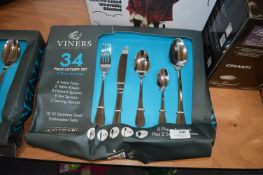 *Viners 34pc Stainless Steel Cutlery Set