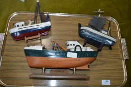 Three Model Fishing Boats