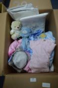 Mixed Lot of Baby Shawls, Soft Toys, Romper Suits, etc.