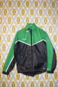 Mitre Primero Rain Jacket in Black & Emerald Size: L Youth