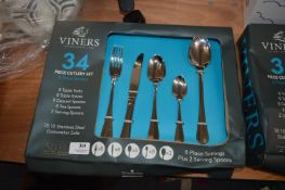 *Viners 34pc Stainless Steel Cutlery Set