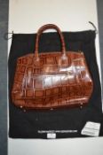 *Osprey Leather Croc Handbag