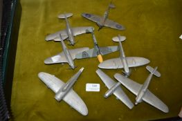 Diecast Metal Aeroplanes, Spitfires, etc. (some AF