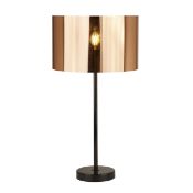 * SHINEY COPPER METAL AND BLACK TABLE LAMP 4935CM HIGH 7W - Brand New