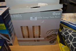 *Lumis Geo Table Lamp 2pk