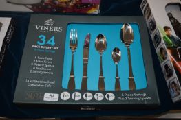 *Viners 34pc Stainless Steel Cutlery Set