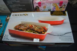 *Crockpot 2pc Ceramic Bake Pan Set
