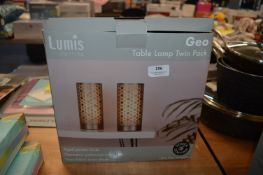 *Lumis Geo Table Lamp 2pk