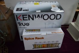 Kenwood True Blender, and a Spice Rack