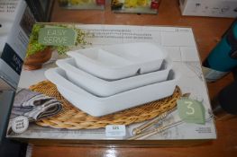 *Easy Serve 3pc Porcelain Serving Dish Set