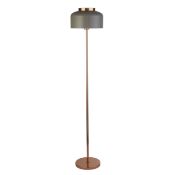 *BRUNSWICK SHINEY COPPER AND GREY FLOOR LAMP. 151CM HIGH. 10W. - Brand New