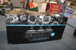 *Sensiohome Gourmet 7.1L Triple Slow Cooker