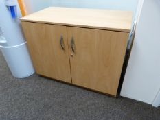 *Office Storage Cabinet in Light Wood Finish
