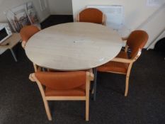 *Circular Table and Four Chairs