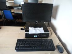 *HP Desktop Computer with Intel i5 Processor, Monitor, Keyboard and Mouse