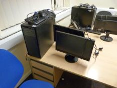 *Desktop PC with Acer Monitors, Keyboard and Mouse