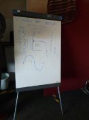 *Padex 200 Flipchart Easel and a Piece of Red Office Partitioning