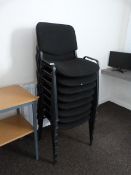 *Eight Black Stackable Chairs