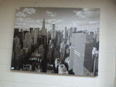 *Frameless Printed Canvas of a New York Scene