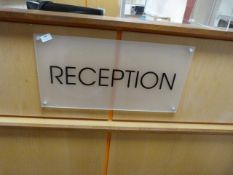 *Frosted Perspex Reception Sign