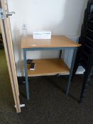 *Two Tier Table in Light Wood Finish