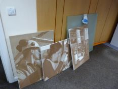 *Assorted Printed Canvases and a Frosted Glass Screen