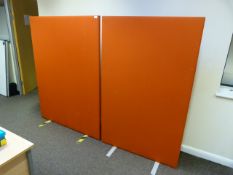 *Two Red Office Partitions