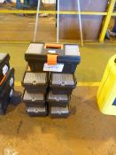 *Seven Plastic Toolboxes